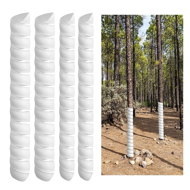 Plastic Spiral Tree Guards  2 Sizes for Tree Trunk Protection and Bark Preservation