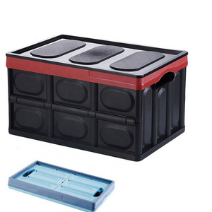 Hot Sale 30L 56L Collapsible Storage Bins Plastic Folding Stackable Utility Crates Storage Boxes Large for Trunk