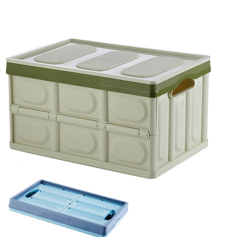 Hot Sale 30L 56L Collapsible Storage Bins Plastic Folding Stackable Utility Crates Storage Boxes Large for Trunk