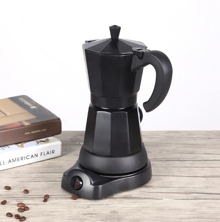 Electric Moka Coffee Maker 6 Cup, Espresso Coffee Maker Cafeteras Electric Italian Coffee Pot Espresso Makers Portable