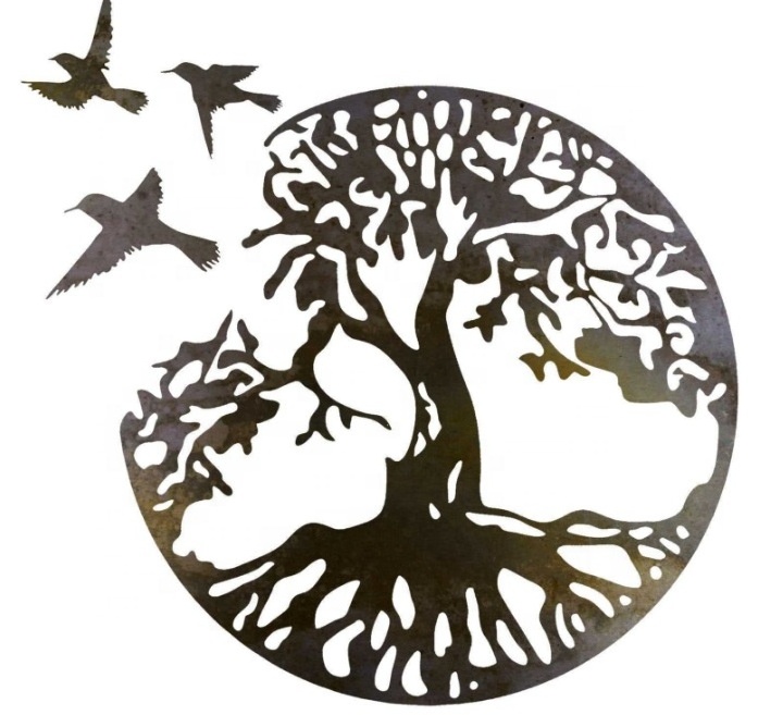 Metal Wall Art Tree of Life Unique Tree of Life and Birds of Peace Metal Wall Decor Home Decor Wall Plaques for Living Room Deco