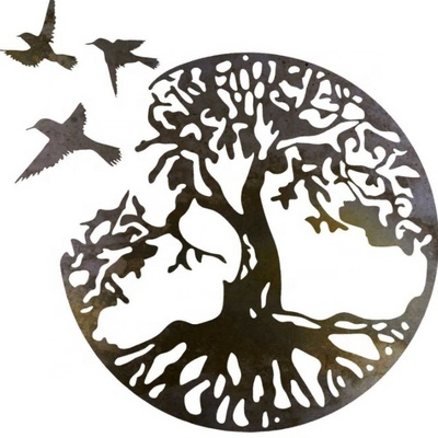 Metal Wall Art Tree of Life Unique Tree of Life and Birds of Peace Metal Wall Decor Home Decor Wall Plaques for Living Room Deco