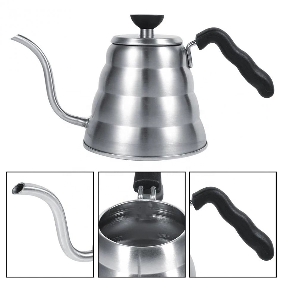 1.2L Stainless Steel Coffee Kettle Gooseneck Spout With Thermometer for Pour Over Coffee Tea Pot coffee drip kettle