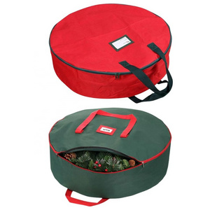 Foldable Oxford cloth Christmas Tree Bag Xmas Wreath Storage Bag Wreath Bag