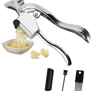 Stainless Steel Multifunction Garlic Press Crusher Kitchen Ginger Squeezer Masher Handheld Ginger Mincer Tools