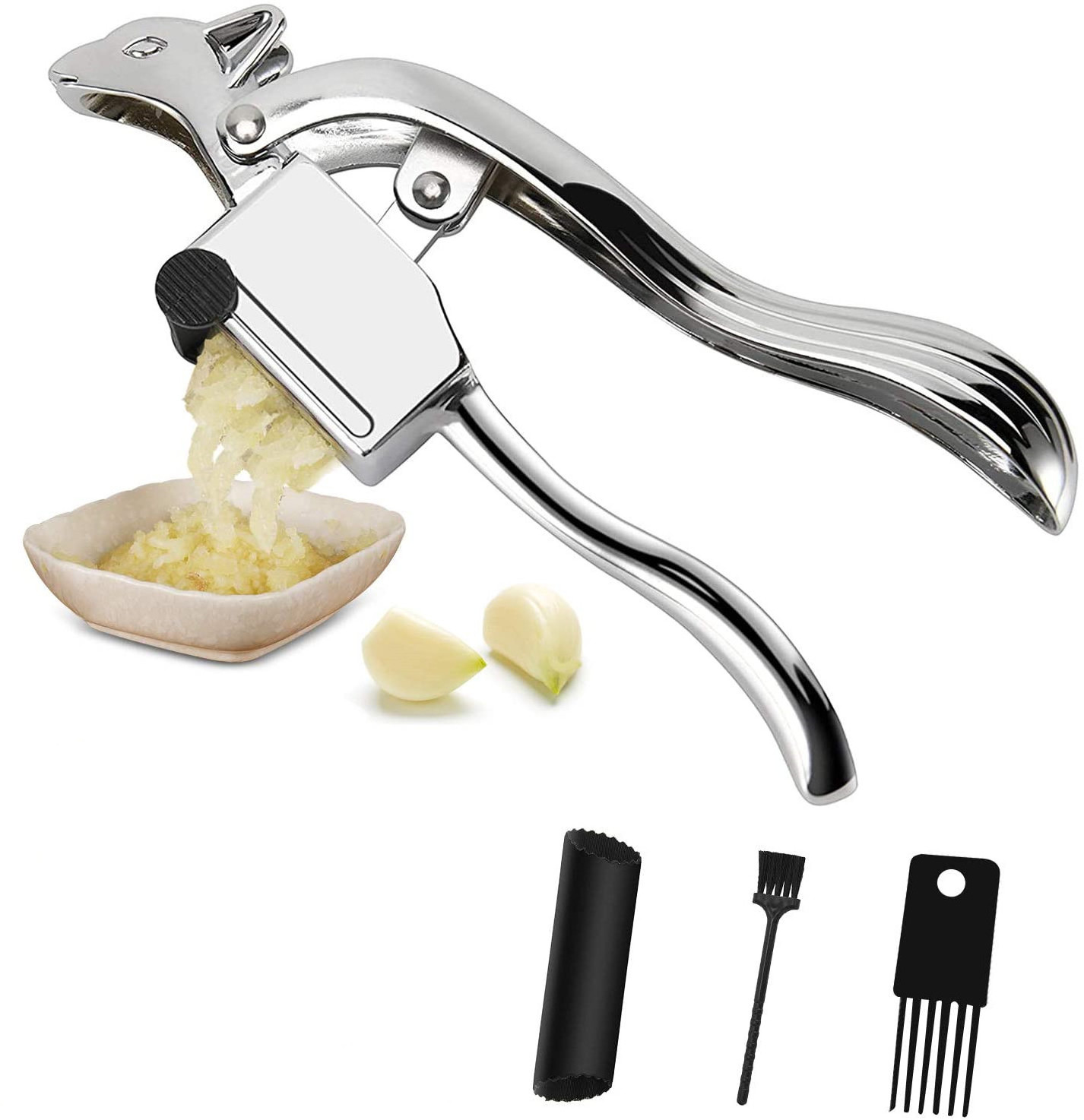 Stainless Steel Multifunction Garlic Press Crusher Kitchen Ginger Squeezer Masher Handheld Ginger Mincer Tools