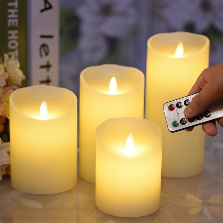 Flickering Flameless Votive Candles Battery Operated with Remote and Timer, LED Real Wax Candle Light for Home Wedding Christmas