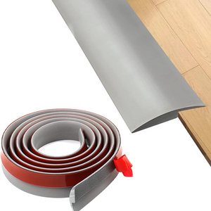 3.28Ft Flexible Rubber Floor Transition Strip PVC Vinyl Self-Adhesive Edging Trim for Laminate, Carpet, Doorway Edge Threshold