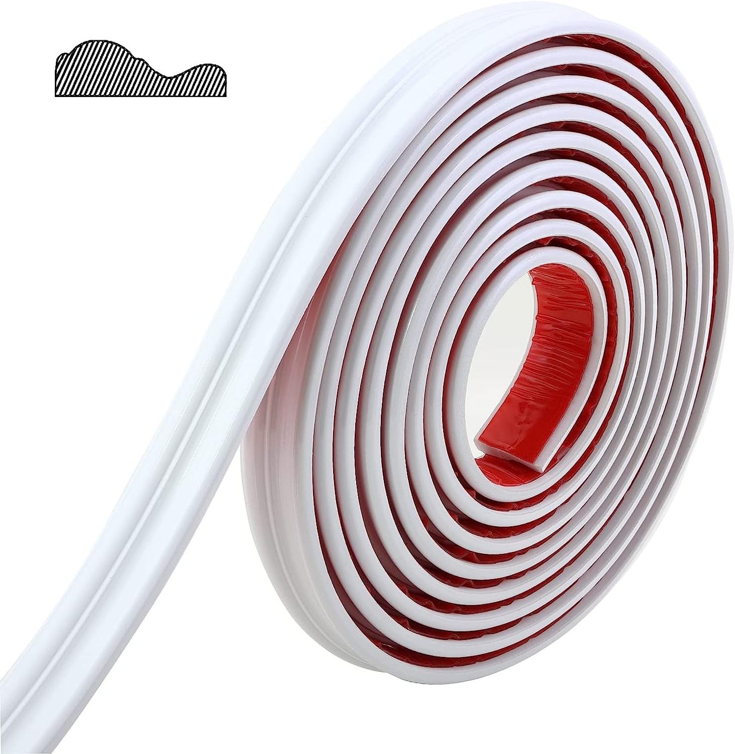 16.4FT Flexible Wall Molding Trim Chair Rail Peel Stick Self-Adhesive Panel Moulding DIY Home Decor on The Cabinet Door Mirror