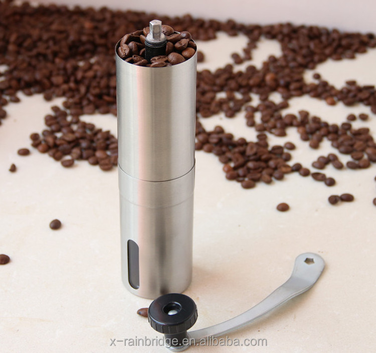 Manual Coffee Grinder | Hand coffee grinder | Brushed Stainless Steel Coffee Grinder