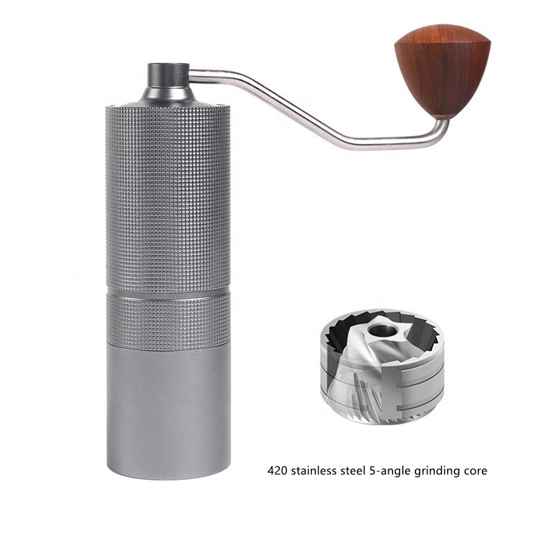 Commercial Espresso Cafe Electric Coffee Grinder Portable Stainless Steel Hand Crank with Ceramic Burr Manual Mills