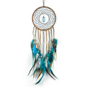 Wholesale Indian Style Dream Catcher Wall Hanging Pendant Handmade Crystal Feather Dream Catcher for Home Decor