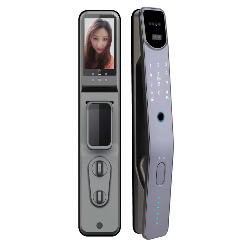 Tuya App Security 3D Smart Door lock Face recognition password smart fingerprint cat eye door lock with WiFi  remote control