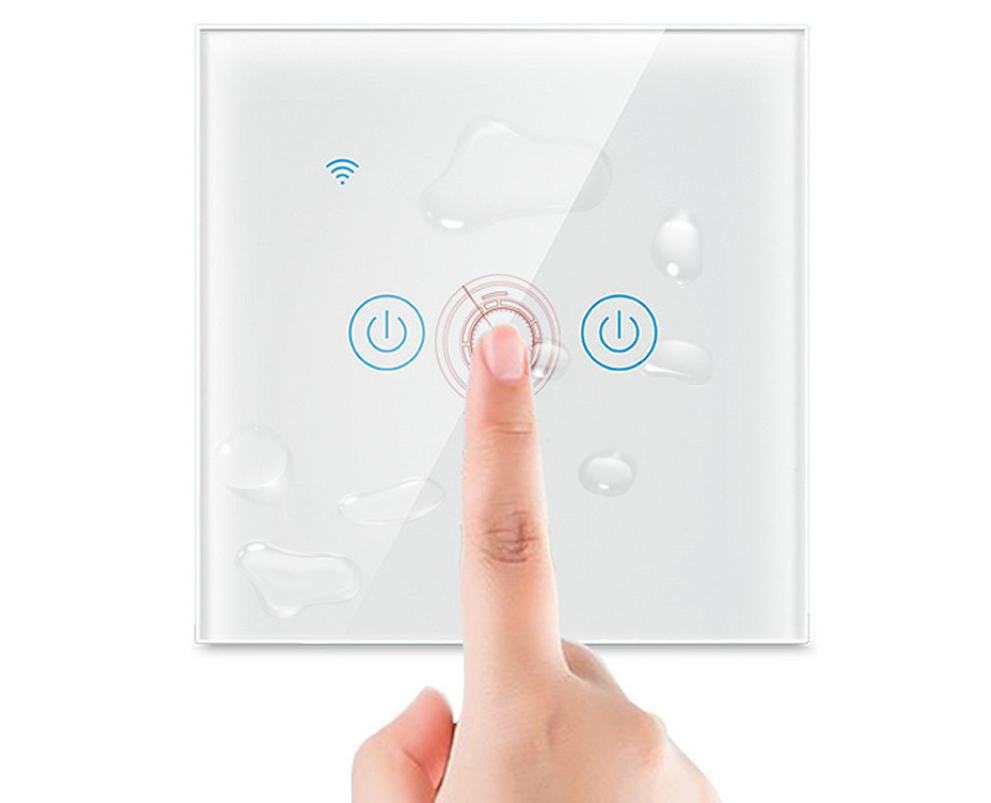 Tuya WIFI+BLE 3 Gang Remote Smart Touch Screen Light Control Switch with Single and Neutral