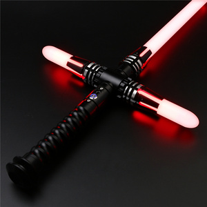 TXQsaber Kylo Ren Cross-guard Lightsaber for Dueling 12 Changeable Color 10 Soundfonts with Smooth Swing Sword for Cosplay