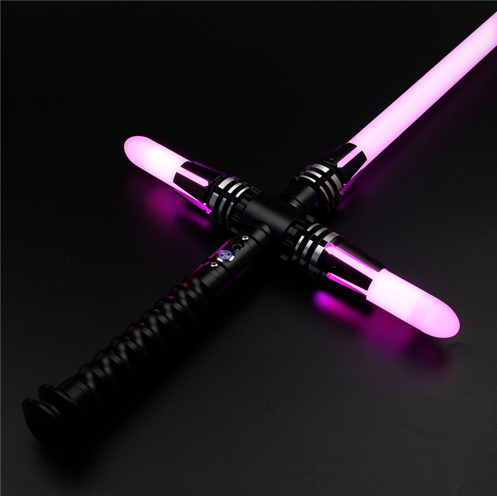 TXQsaber Kylo Ren Cross-guard Lightsaber for Dueling 12 Changeable Color 10 Soundfonts with Smooth Swing Sword for Cosplay