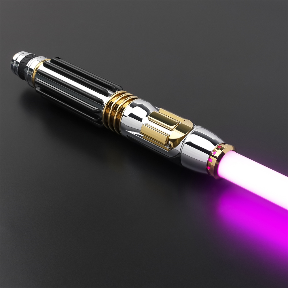 TXQSABER Mace Windu Neo Pixel Lightsaber Smooth Swing LED Sword Metal Handle Lightsaber for Jedi Sith Cosplay