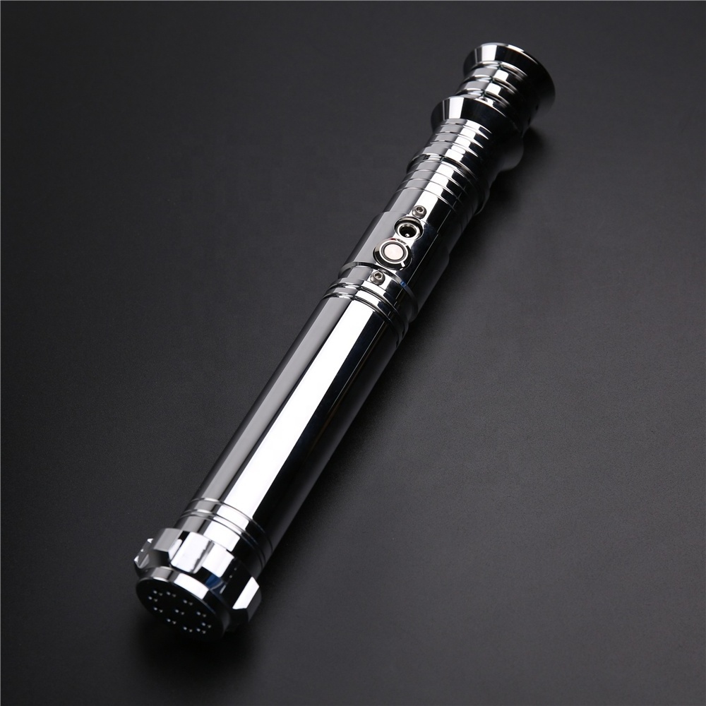 TXQ Hilt Dueling Lightsaber Saber Metal with Light Sound Blaster Lock up Flash on Clash Light Saber of  Black