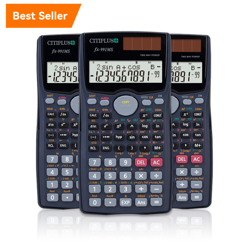 2022 FX 991MS Suitable Middle School Student 401 Function Wholesale Dual Power Scientific Calculator