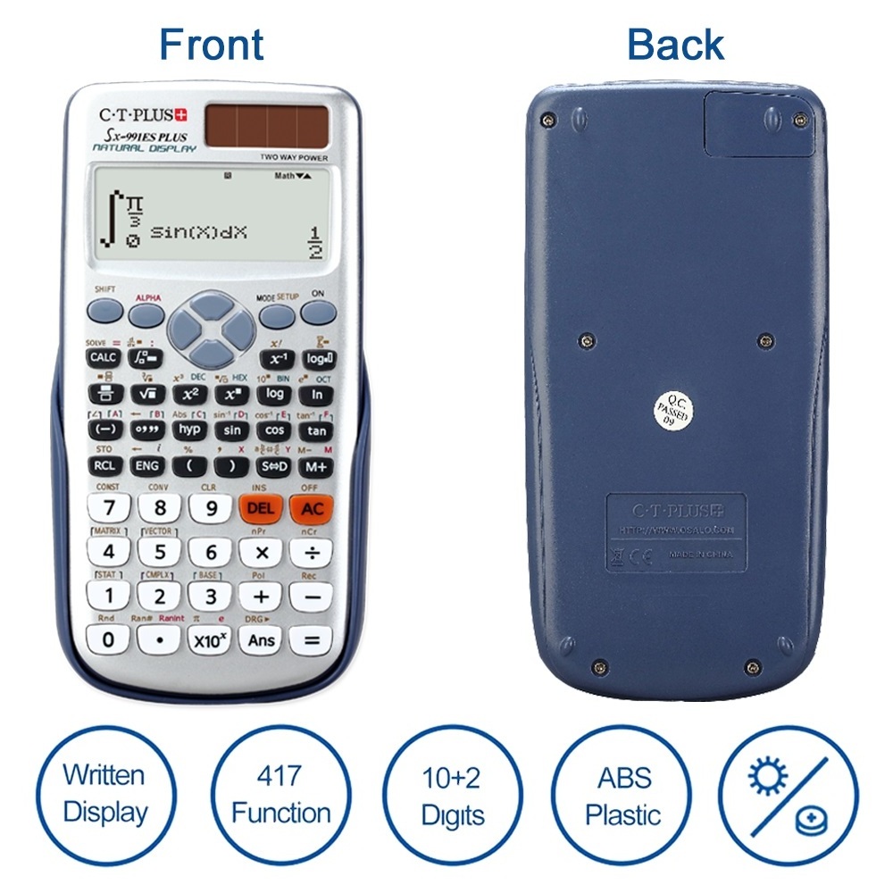 Mathematics Calculator High Quality 417 Function Scientific Calculator Price SX-991ES PLUS For High School Students