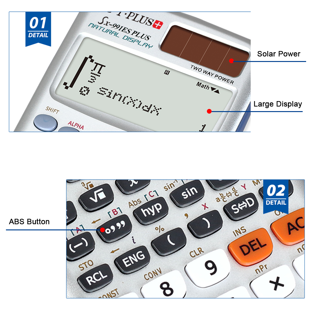 Hot Sale Factory Price 417 Function Calculador Scientific SX-991ES PLUS Mathematics Scientific Calculator For School Students