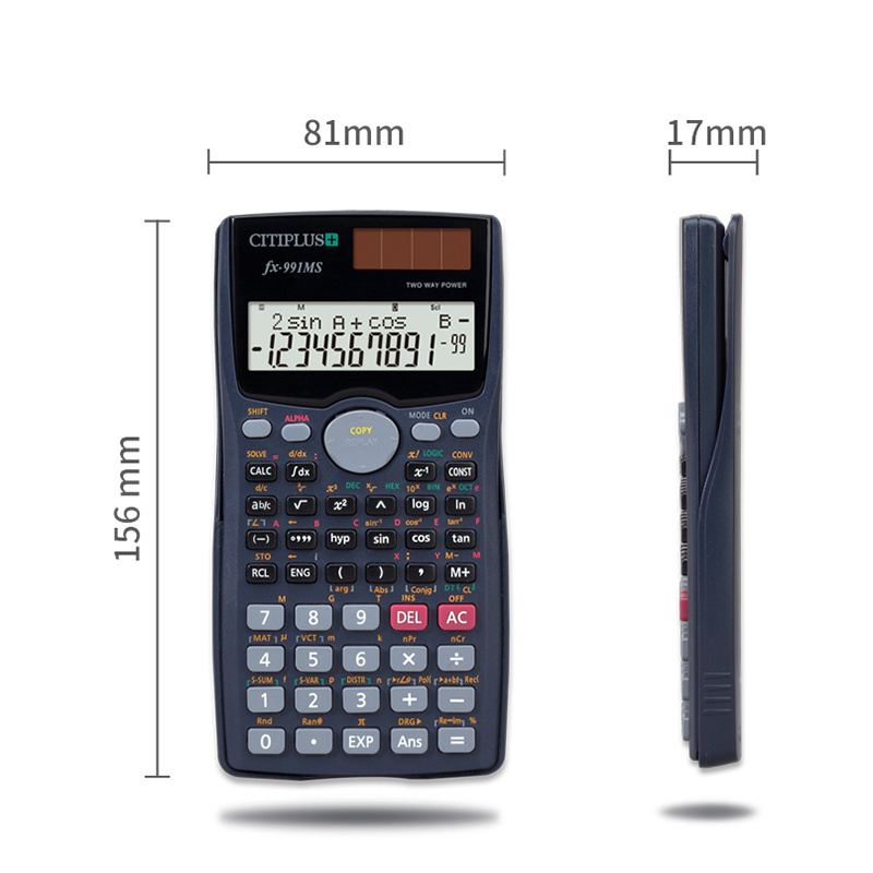 2022 FX 991MS Suitable Middle School Student 401 Function Wholesale Dual Power Scientific Calculator