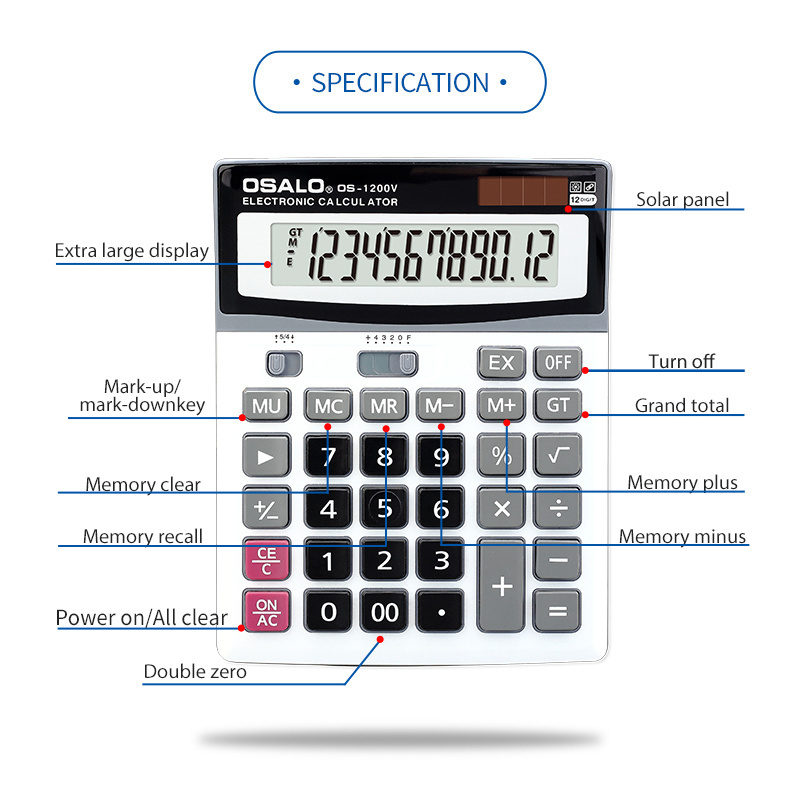 custom calculator logo 12digit novelty calculator promotional desk calculators