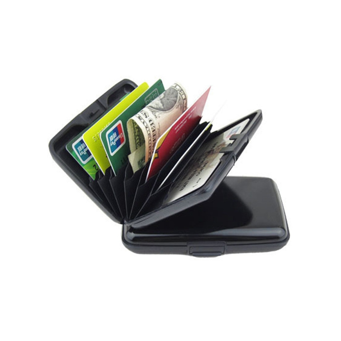 Colorful Plastic Card Holder Box Light-Weight Credit Card Wallet RFID Blocking Case Credit Card Holder for Traveling