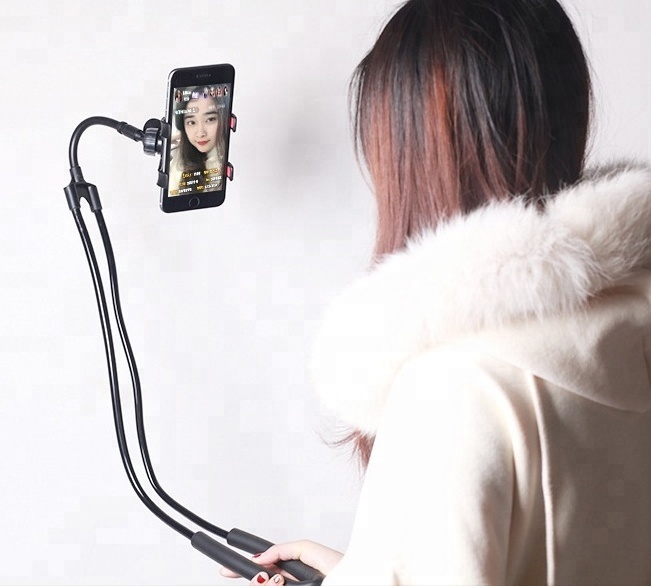 Adjustable rotating mobile neck holder, universal lazy bracket mobile phone stand holder