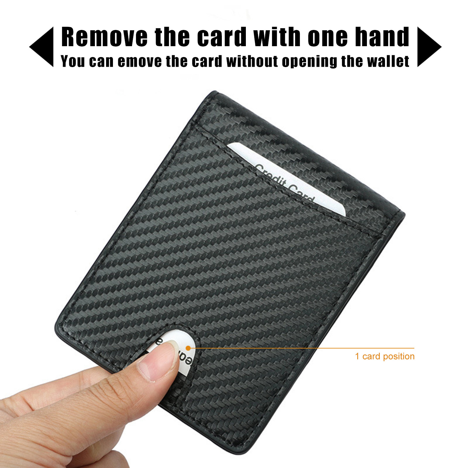 Slim Carbon Fiber Wallet 11 Credit Card Holder Slots Money Clip RFID Blocking Minimalist Bifold Genuine Leather Wallet for Men