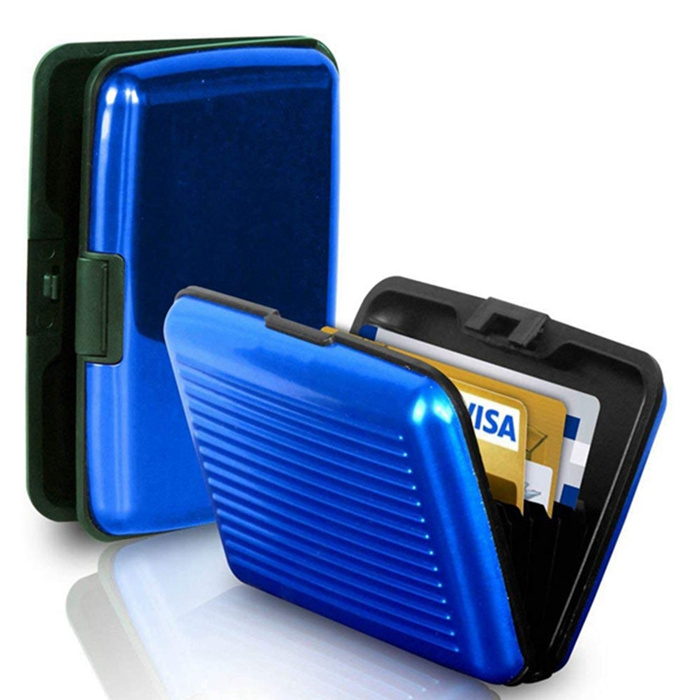 Colorful Plastic Card Holder Box Light-Weight Credit Card Wallet RFID Blocking Case Credit Card Holder for Traveling