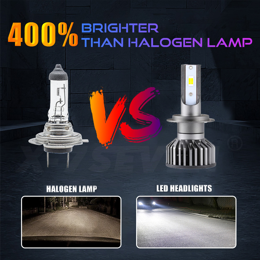 X-7SEVEN High Quality X-F2 High Low Beam 6500K Cool White 75w 7500LM LED Headlight Bulbs For Universal Cars