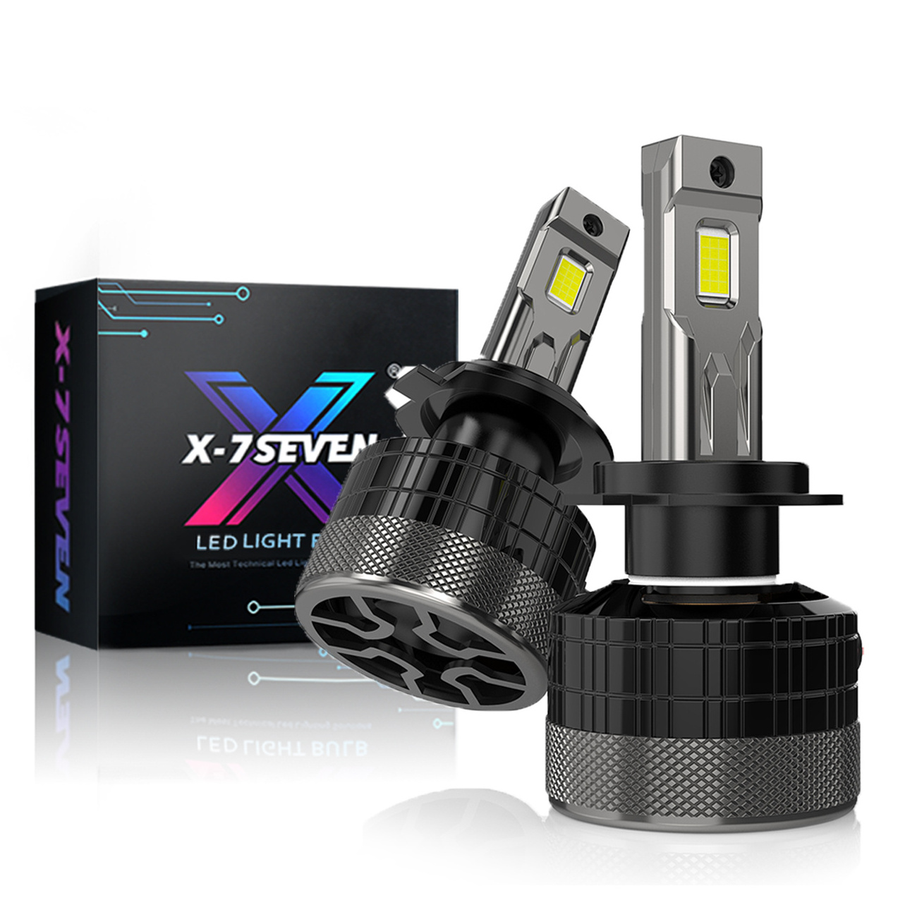 X-7SEVEN Manufacturer OEM X-Black Samurai 3 Copper Tubes 250W 55000 Lumens Aluminum LED Headlight Bulbs For Car