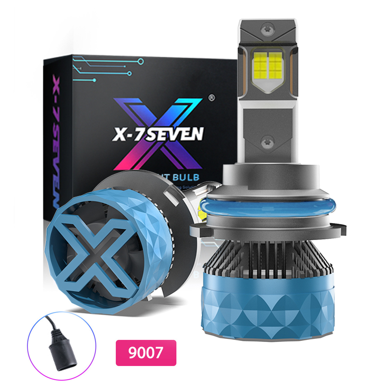 X-7SEVEN New product Apollo Plus 190W 38000LM 6500K Csp H1 H4 H7 H8 H9 H11 9005 9006 9012 Canbus no error car headlight bulbs