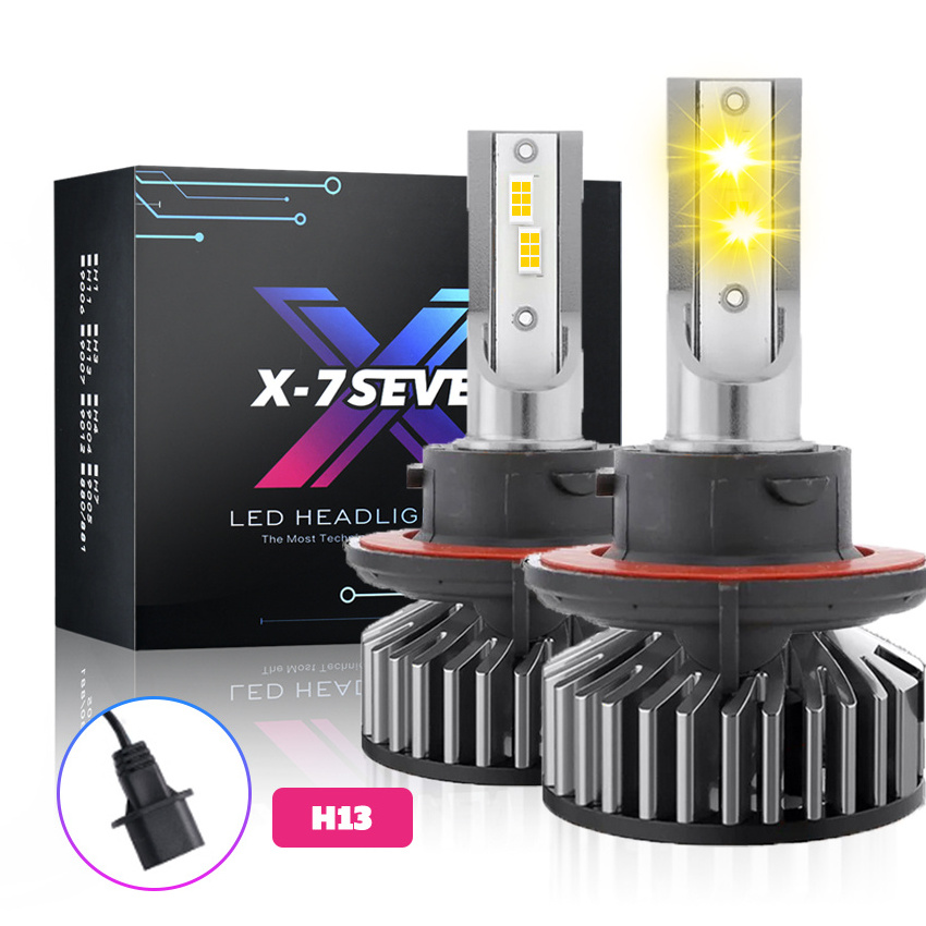 X-7SEVEN X-F2 75W 24v 7500lm waterproof led headlight bulbs h7 h4 high low 3000k led headlights auto lighting system