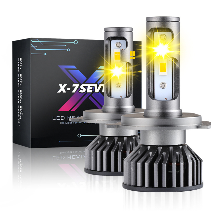 X-7SEVEN X-F2 75W 24v 7500lm waterproof led headlight bulbs h7 h4 high low 3000k led headlights auto lighting system