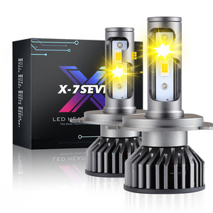 X-7SEVEN X-F2 75W 24v 7500lm waterproof led headlight bulbs h7 h4 high low 3000k led headlights auto lighting system