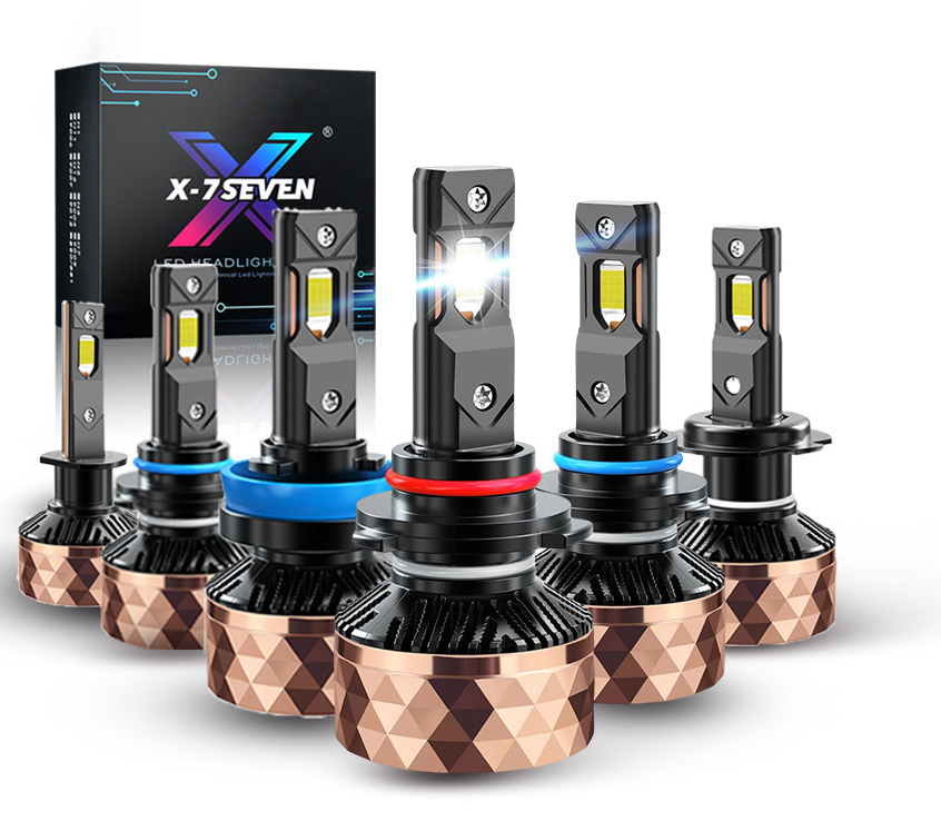 X-7SEVEN Apollo Rose Auto Headlamp Bulb 220W 50000LM 12V Faros 9005 9006 Automotive Lamp Kit Canbus Luces H11 Car Light System