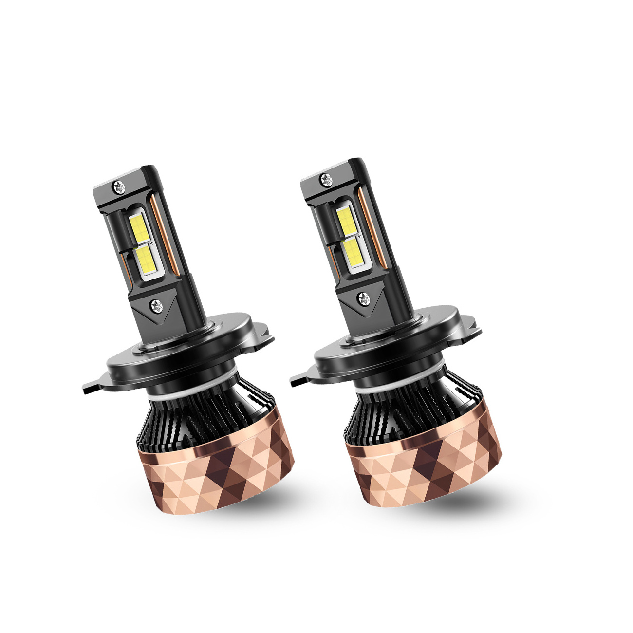 X-7SEVEN Apollo Rose Super Bright Real 220W 50000LM Auto Led Headlight Bulb with Canbus H4 H7 H11 12V Car Led Headlight