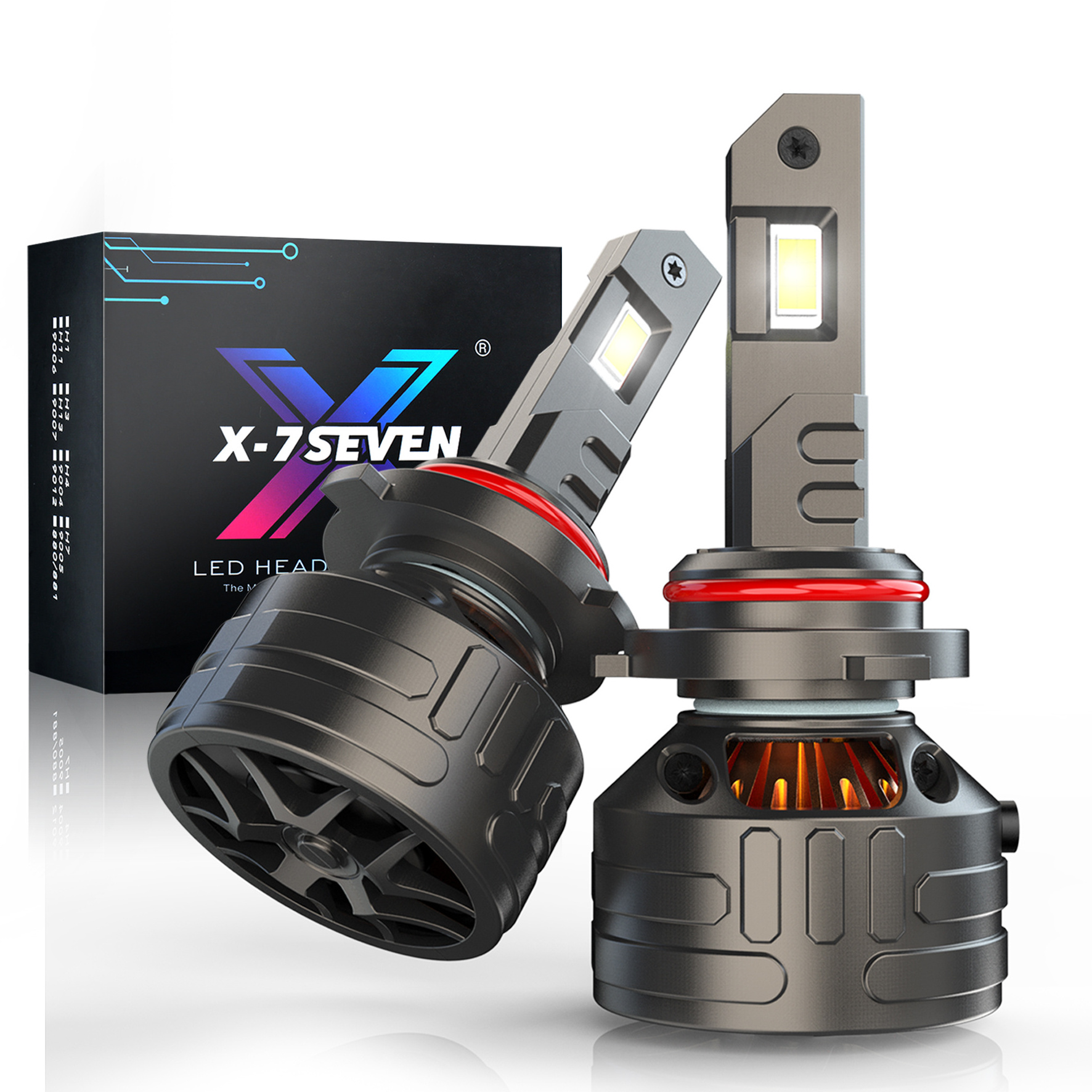 X-7SEVEN luces led para Led Kronos h4 36000Lm 6500K Auto Headlight Led h1 h3 h7 9005 9006 OEM Car h11 160W Led Headlight Bulbs