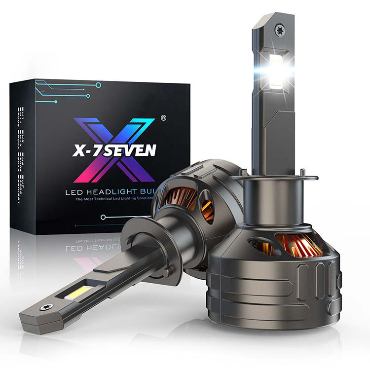 X-7SEVEN New Design Kronos H1 Car Headlight Bulb 160W H3 H8 H9 H11 HB3 9005 HB4 9006 Car Light Bulbs Led 6500K Cool White