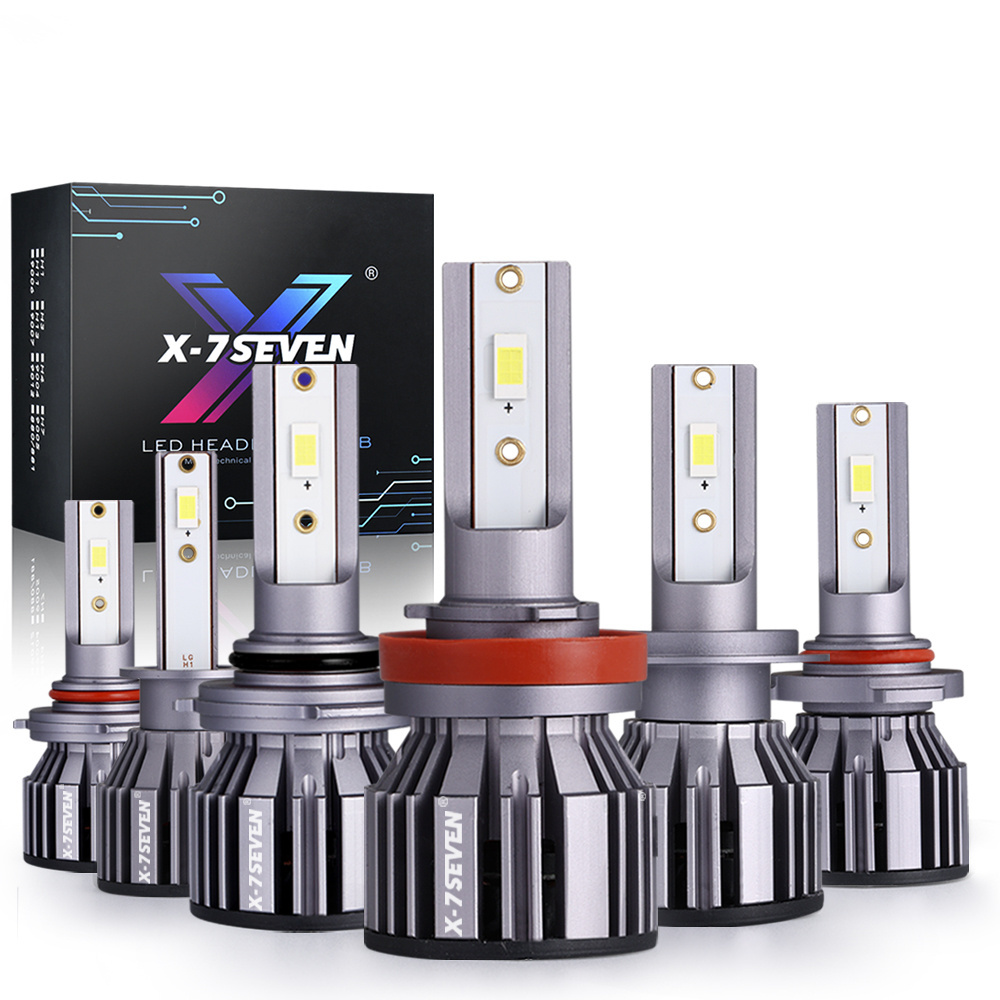 X-7SEVEN T2 12V 24V 68W H11 led headlight super brightness 6800LM 6500K h1 h3 h4 h7 h11 9005 9006 led headlight bulb