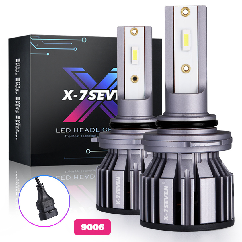 X-7SEVEN T2 12V 68W 6800LM 6500K CSP CHIPS led headlight system H1 H3 H4 H11 H13 9005 9006 9007 H7 led headlight bulbs