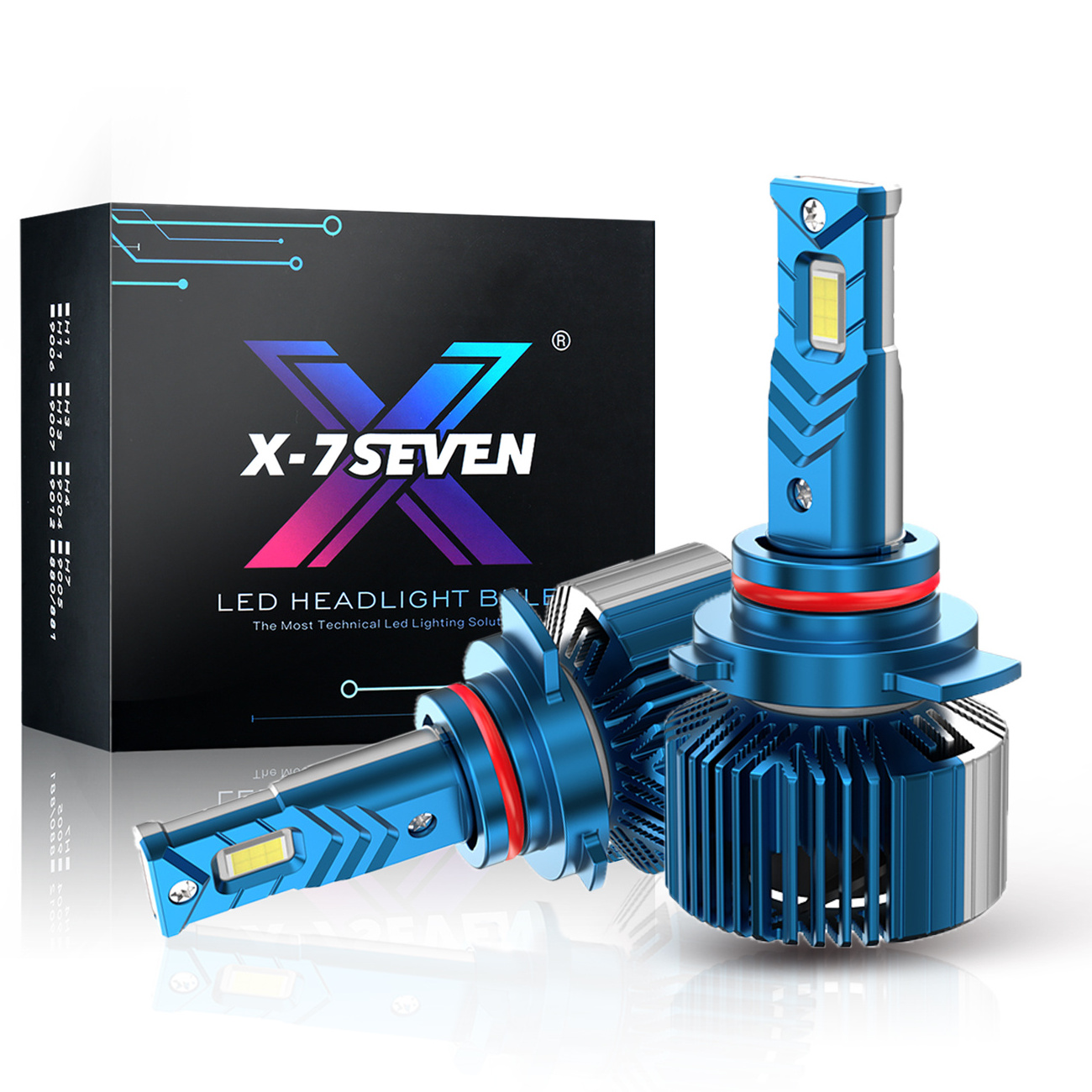 X-7SEVEN Emperor Pro 115W 13000LM 6500K CSP Chips H1 H4 H7 H11 H13 9004 9005 9006 9007 9012 LED Headlight Bulb