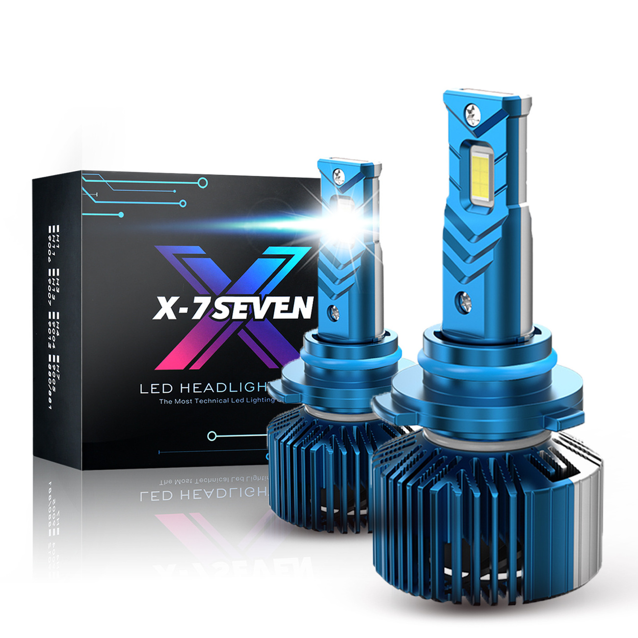 X-7SEVEN Emperor Pro 115W 13000LM 6500K CSP Chips H1 H4 H7 H11 H13 9004 9005 9006 9007 9012 LED Headlight Bulb