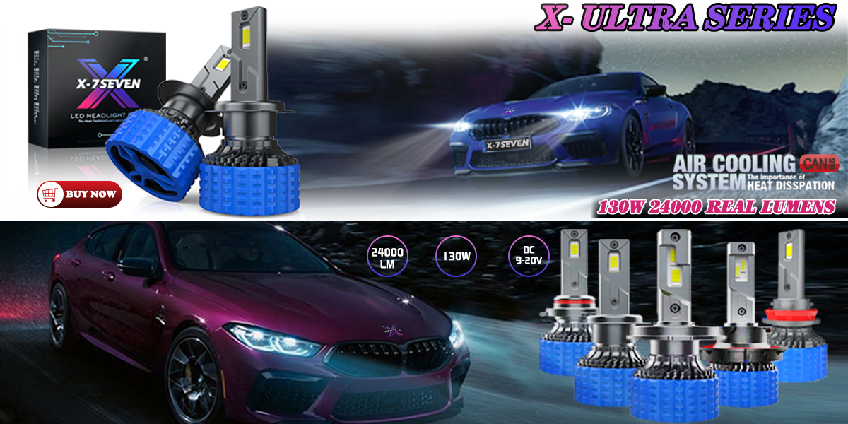 X-7SEVEN Ultra 130w High Power H7 Led Headlight Bulb H4 H11 9005 9006 Led Car Headlights Luces Led Para Autos Led Headlights