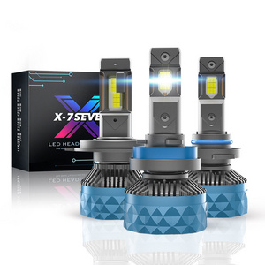 X-7SEVEN Super Bright 190W Led Headlight With Perfect Beam For H11 H1 H7 9005 9006 9012 Led Light Bulb IP68 6500K 12V