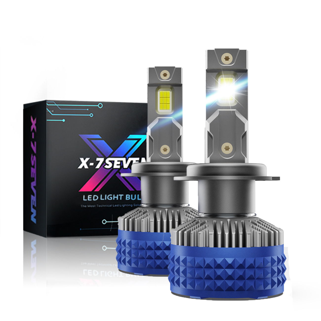 X-7SEVEN 2024 Ultra Pro Super High Power 130W 24000LM 6500K CSP Chip H1 H7 H8 H9 H11 9005 9006 9012 Led Headlight Bulbs