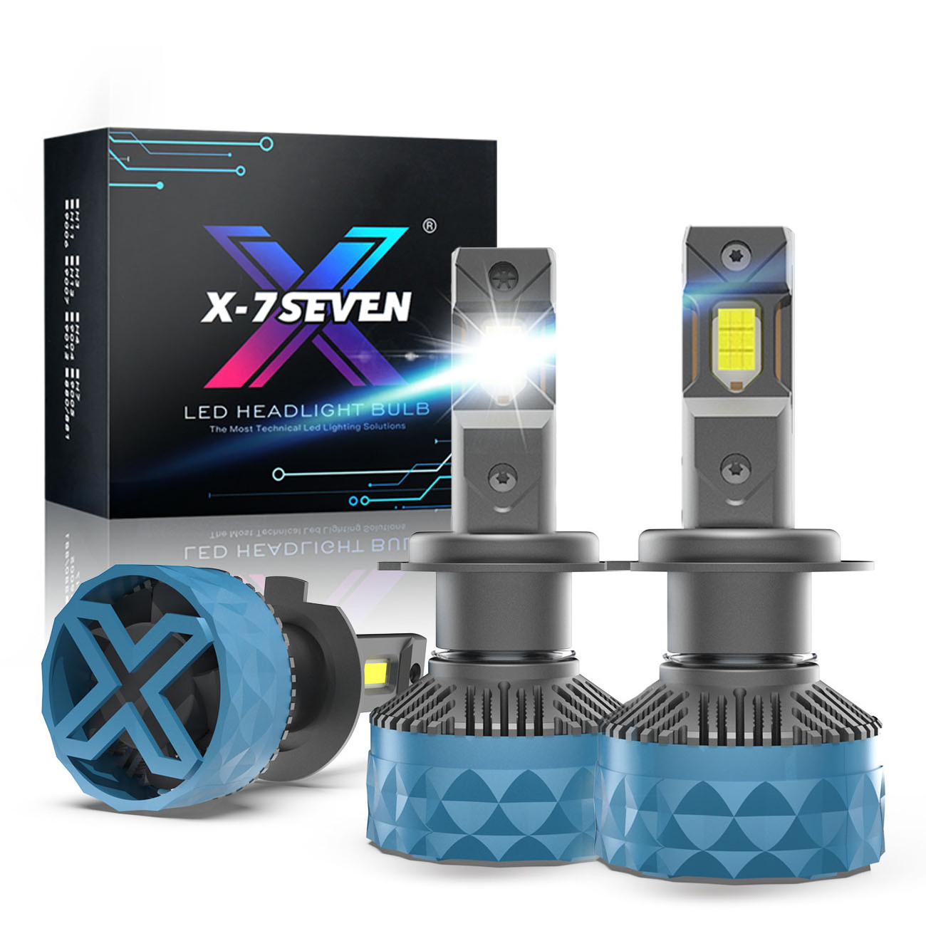 X7SEVEN Apollo Plus headlight Led 190W 38000LM Car Light Bulb 9006 9005 Canbus Auto Accessories 12v  Led Headlights For Car