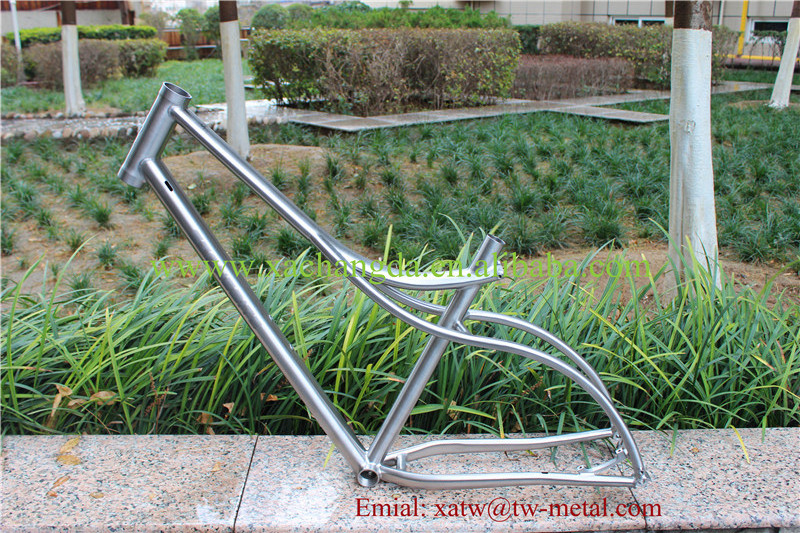 Titanium cruiser bicycle frame titanium fat bike frame custom titanium mountain bike frame